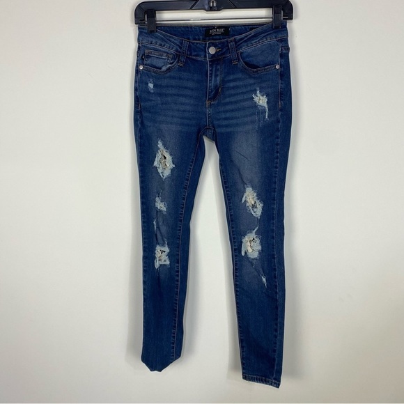 Judy Blue Skinny Fit Distressed Jeans - Picture 1 of 6